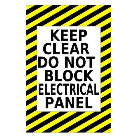 Pristine Products Keep Clear Do Not Block Electrical Panel Floor Sign. x 3. STKCEP2436